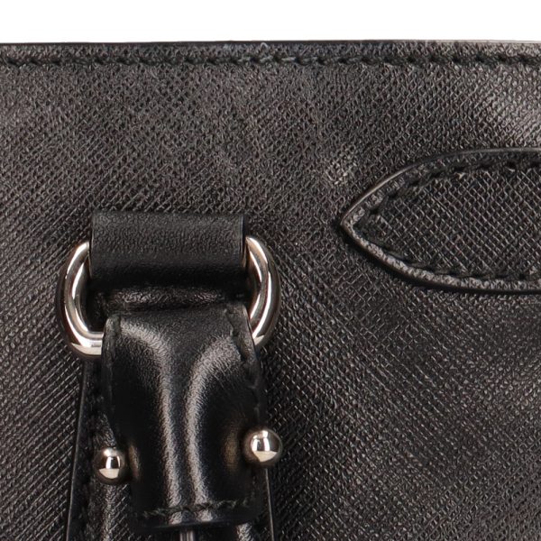 brb01000000000998 7 Salvatore Ferragamo Gancini Shoulder Bag Leather Black