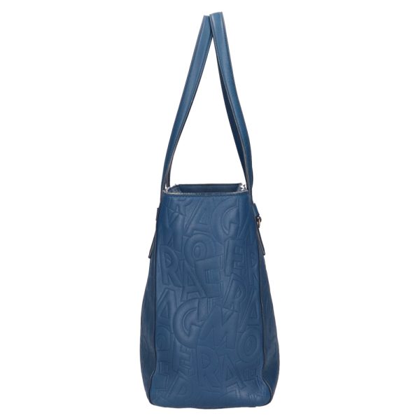 brb01000000001026 3 Salvatore Ferragamo Tote Bag Leather Blue