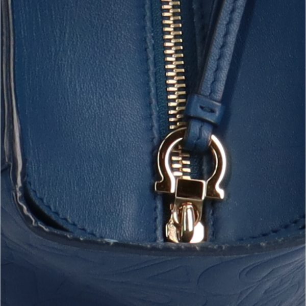 brb01000000001026 8 Salvatore Ferragamo Tote Bag Leather Blue