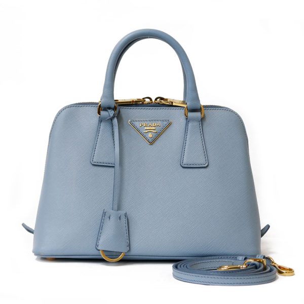 brb01000000001460 1 Prada Saffiano Leather Shoulder Bag Blue