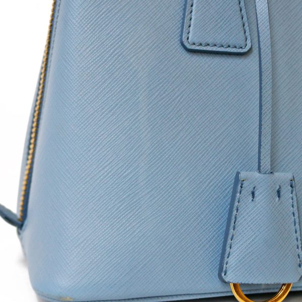 brb01000000001460 10 Prada Saffiano Leather Shoulder Bag Blue