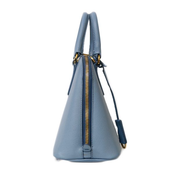 brb01000000001460 4 Prada Saffiano Leather Shoulder Bag Blue