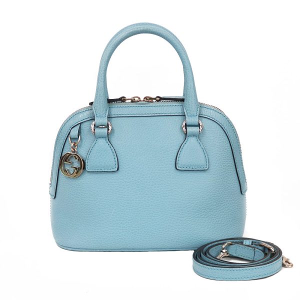 brb01000000001474 1 Gucci 2Way Leather Handbag Blue