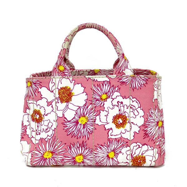 brb01000000001530 3 Prada Canapa Canvas Tote Bag Pink