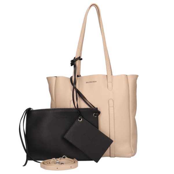 brb01000000001540 8 Balenciaga Everyday Tote Shoulder Bag Calf Beige