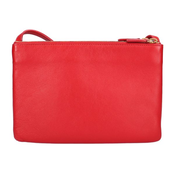 brb01000000002345 3 Celine Trio Small Shoulder Bag Leather Red