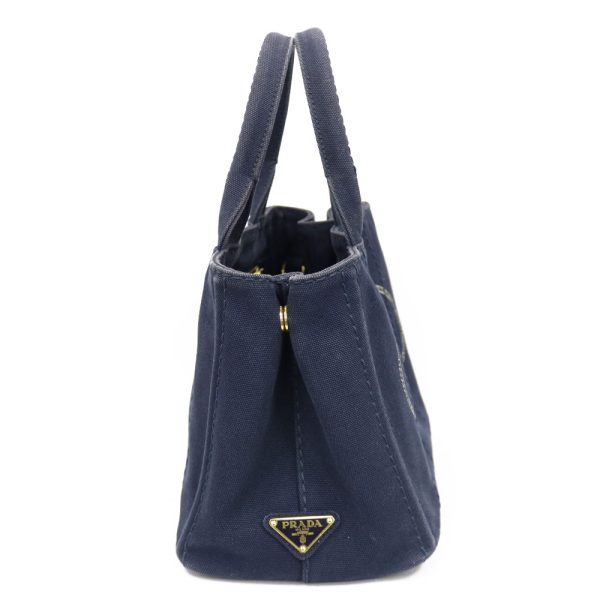 brb01000000002363 4 Prada Canapa Canvas Tote Bag Navy