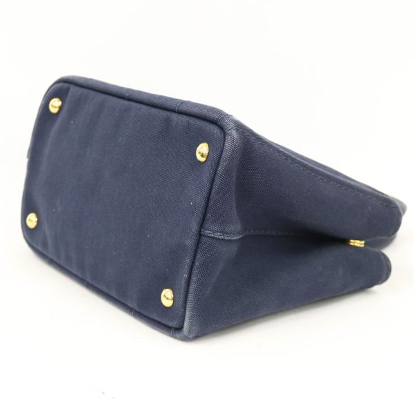 brb01000000002363 6 Prada Canapa Canvas Tote Bag Navy