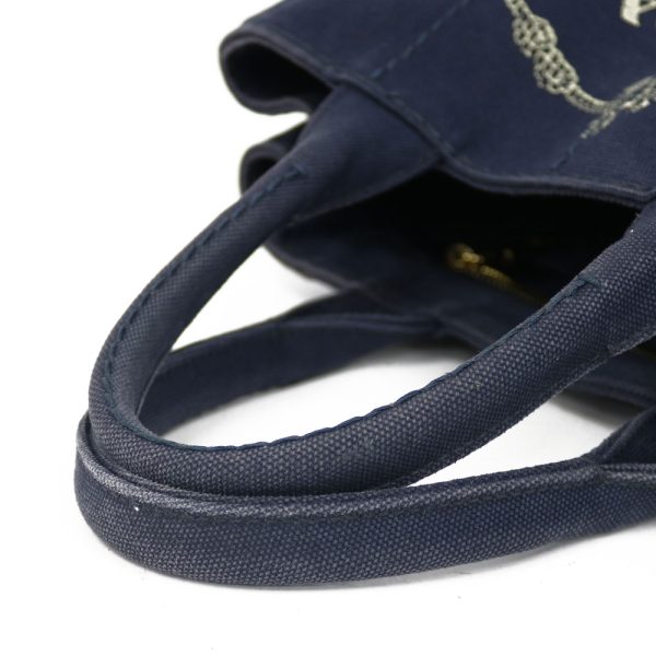 brb01000000002363 8 Prada Canapa Canvas Tote Bag Navy