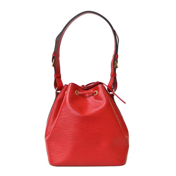 brb01000000002568 3 Louis Vuitton Petit Noe Epi Leather Shoulder Bag Red