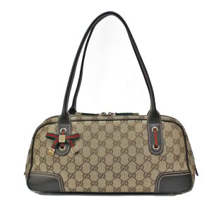 brb01000000002597 1 Gucci GG Twins Shoulder Bag Brown