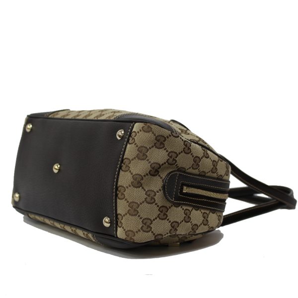 brb01000000002597 5 Gucci Outlet GG Canvas Shoulder Bag Brown