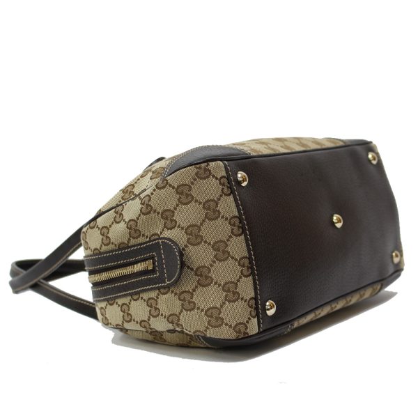 brb01000000002597 6 Gucci Outlet GG Canvas Shoulder Bag Brown