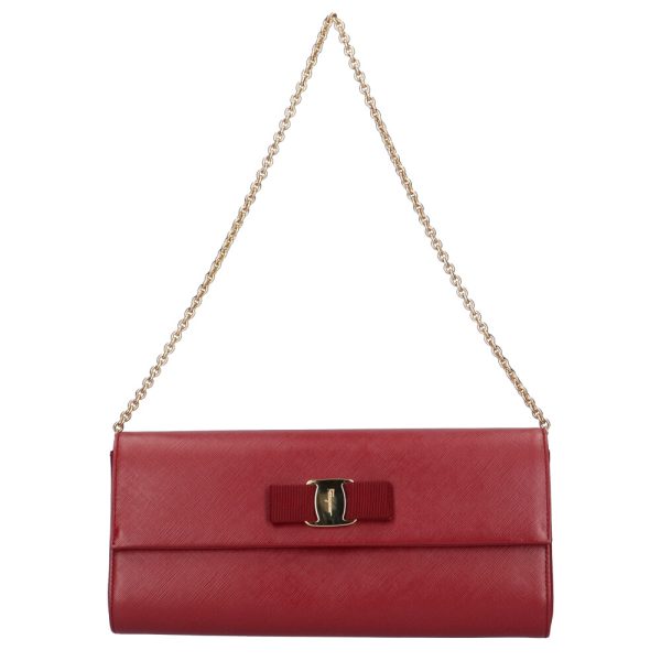 brb01000000002791 1 Salvatore Ferragamo Shoulder Bag Leather Red