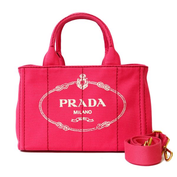 brb01000000003004 1 Prada Canapa Canvas Tote Bag Pink