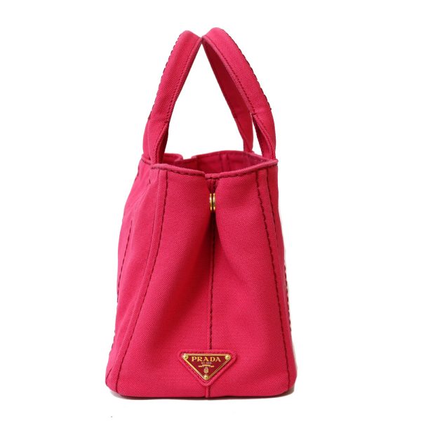 brb01000000003004 4 Prada Canapa Canvas Tote Bag Pink