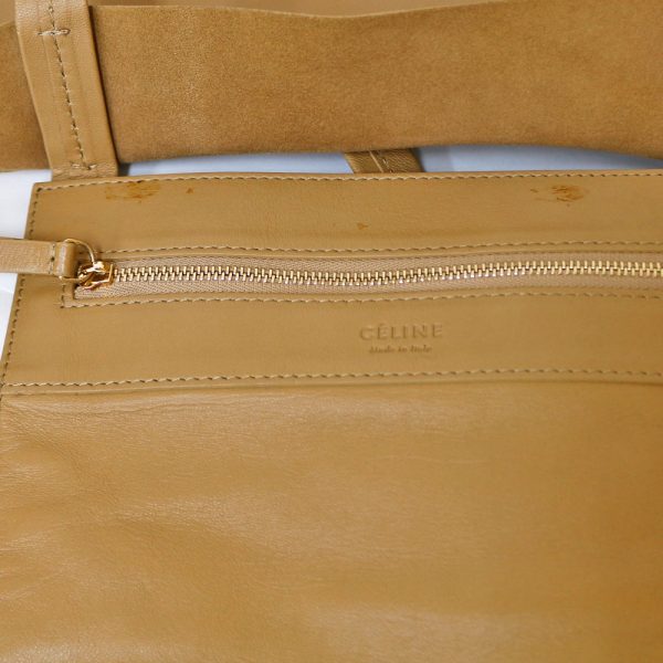 brb01000000003113 11 Celine Hippo Horizontal Shoulder Bag Leather Beige