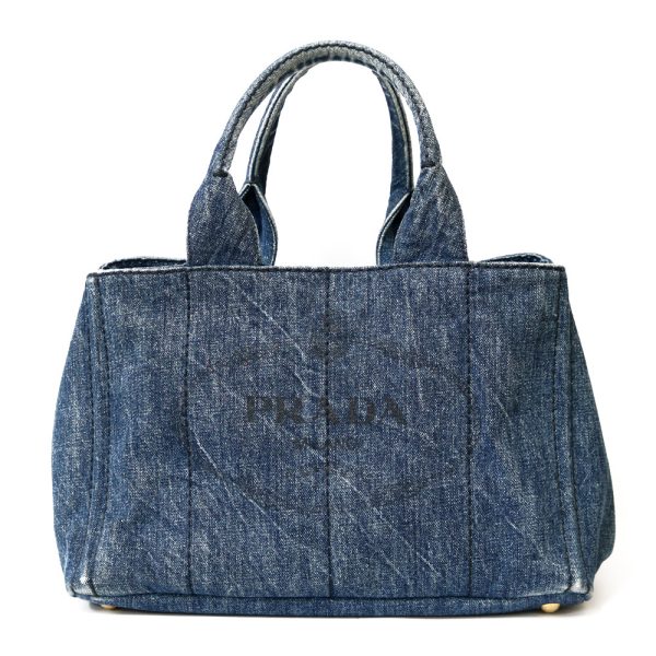 brb01000000003242 1 Prada Canapa Canvas Tote Bag Blue