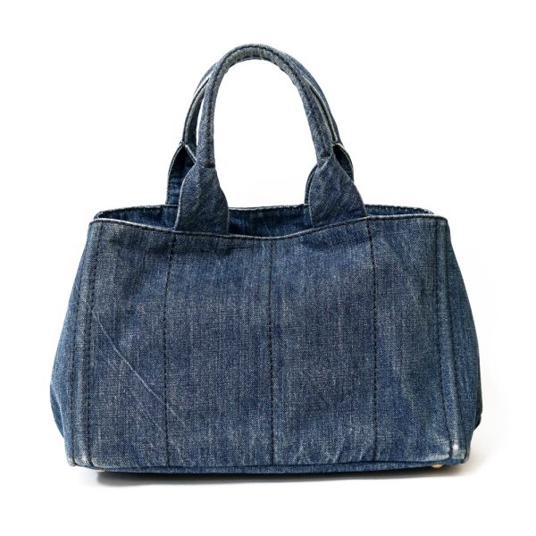 brb01000000003242 3 Prada Canapa Canvas Tote Bag Blue