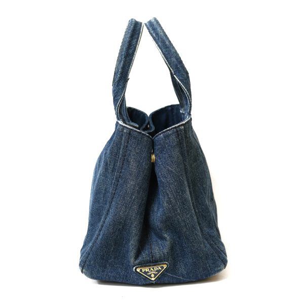 brb01000000003242 4 Prada Canapa Canvas Tote Bag Blue