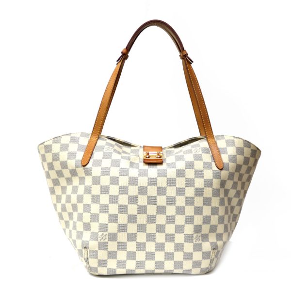 brb01000000003367 1 Louis Vuitton Sarina Damier Azur Canvas Shoulder Bag White