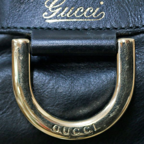 brb01000000003389 13 Gucci Leather Shoulder Bag Black