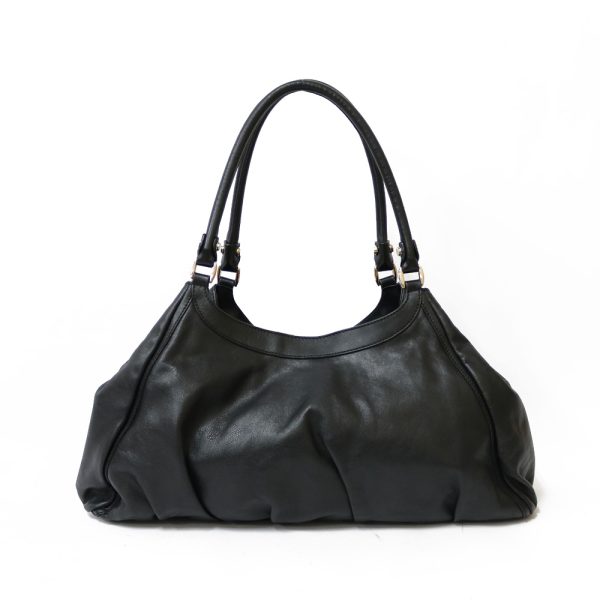 brb01000000003389 3 Gucci Leather Shoulder Bag Black