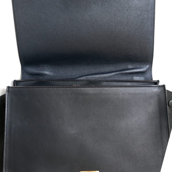 brb01000000003444 8 Celine Trapeze Shoulder Bag Leather Black