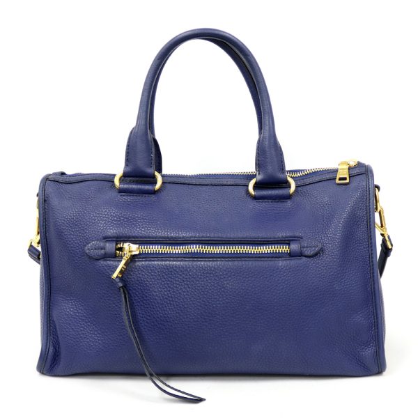 brb01000000003610 3 Prada Leather Handbag Blue