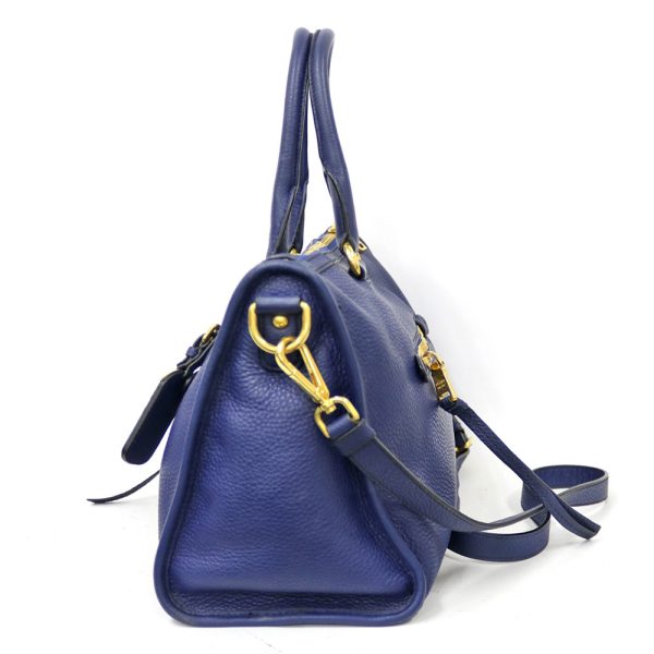 brb01000000003610 4 Prada Leather Handbag Blue