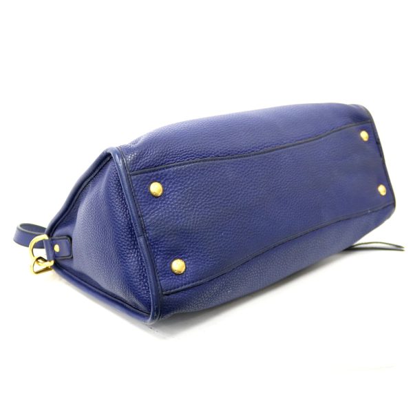 brb01000000003610 6 Prada Leather Handbag Blue