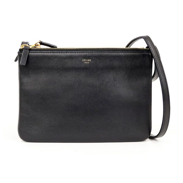 brb01000000003634 1 Celine Shoulder Bag Leather Black