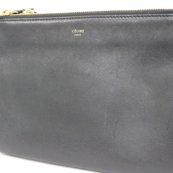 brb01000000003634 11 Celine Shoulder Bag Leather Black