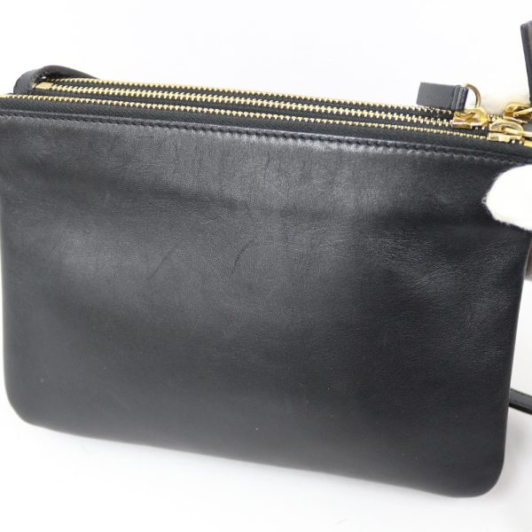 brb01000000003634 12 Celine Shoulder Bag Leather Black