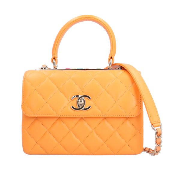 brb01100000002857 1 Chanel Matelasse Leather Shoulder Bag Orange