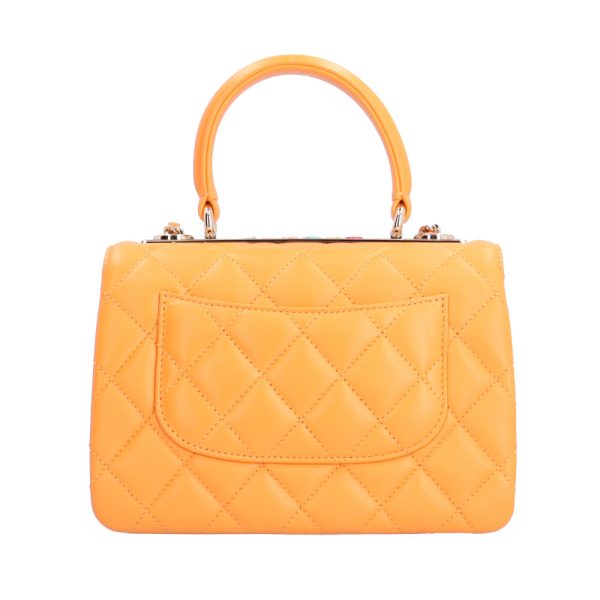 brb01100000002857 3 Chanel Matelasse Leather Shoulder Bag Orange