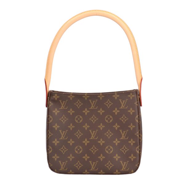 brb01690000006713 1 Louis Vuitton Looping MM Monogram Shoulder Bag Brown