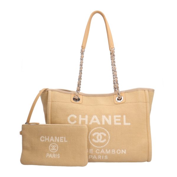 brb01820000004109 3 Chanel Deauville Canvas Tote Bag Beige