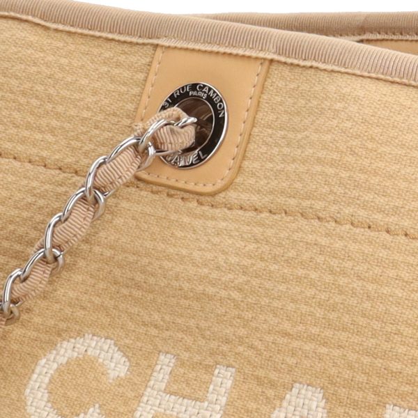 brb01820000004109 7 Chanel Deauville Canvas Tote Bag Beige