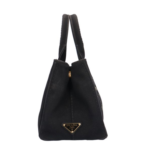 brb01860000006218 4 Prada Canapa Mini Canvas Shoulder Bag Black