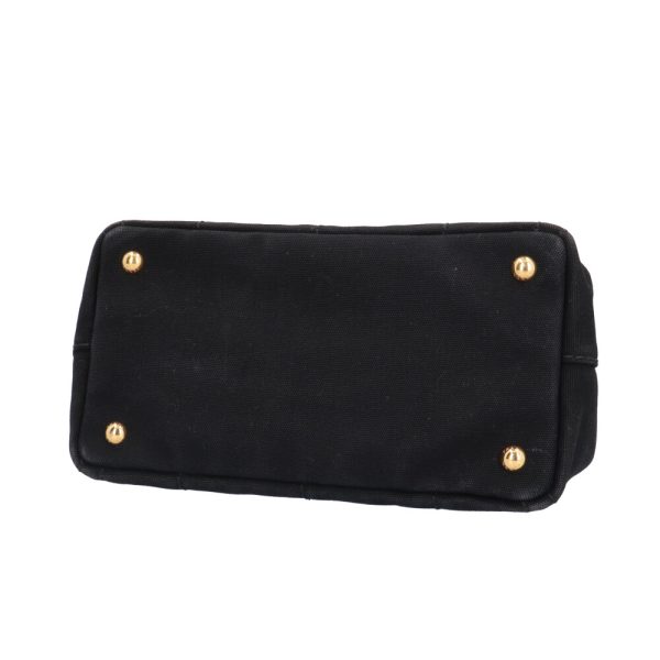 brb01860000006218 5 Prada Canapa Mini Canvas Shoulder Bag Black