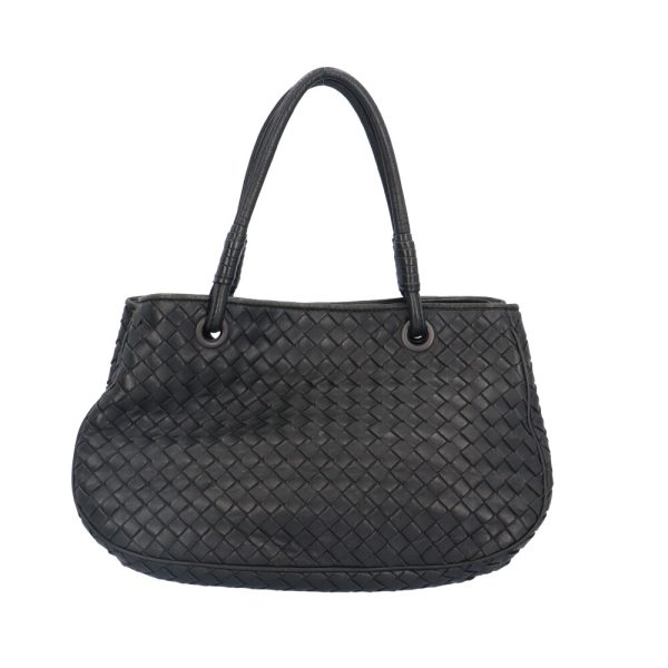 brb01870000006326 1 Bottega Veneta Intrecciato Satchel Handbag Lambskin Black