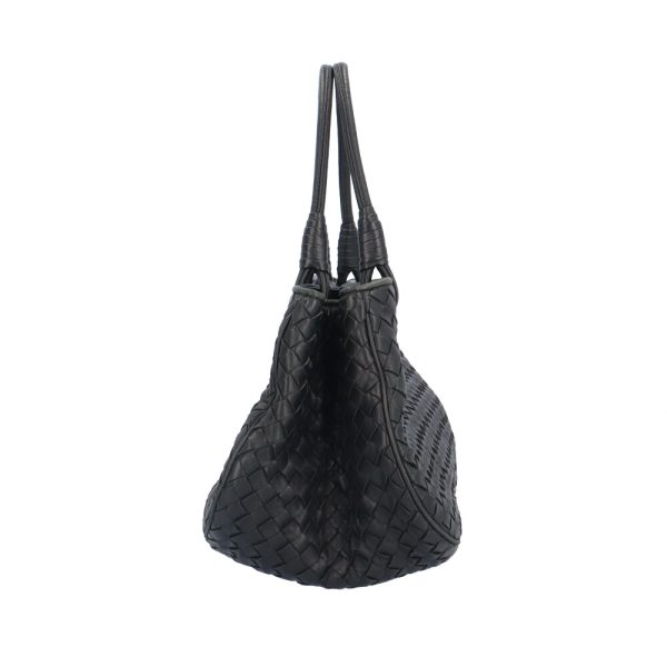 brb01870000006326 3 Bottega Veneta Intrecciato Satchel Handbag Lambskin Black