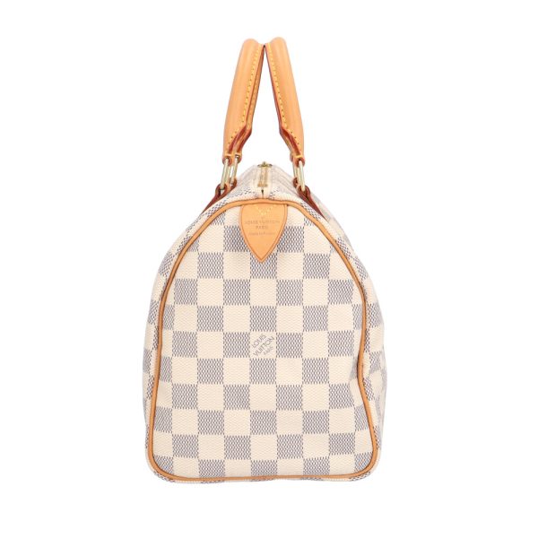 brb01870000007370 3 Louis Vuitton Speedy 25 Damier Azur Handbag White