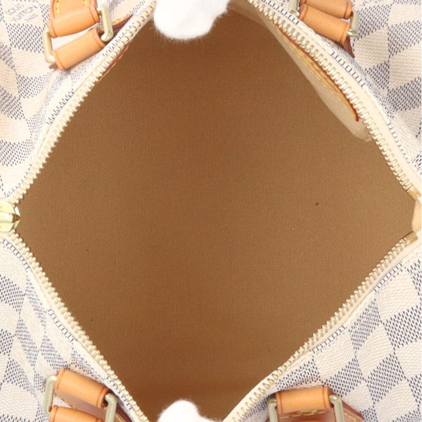 brb01870000007370 5 Louis Vuitton Speedy 25 Damier Azur Handbag White