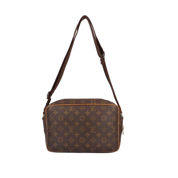 brb01970000005947 3 Louis Vuitton Reporter PM Monogram Shoulder Bag Brown