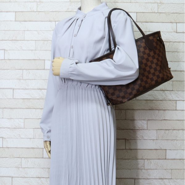 brb02020000003297 2 Louis Vuitton Neverfull PM Tote Bag Damier Canvas Brown