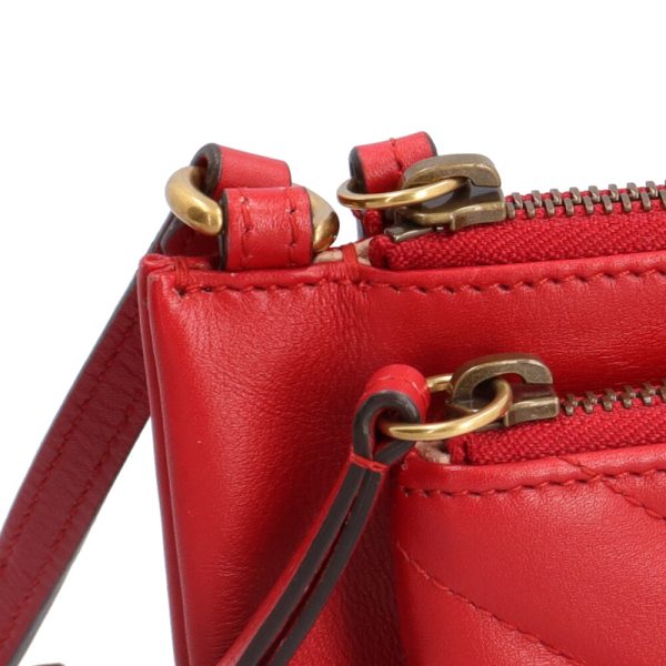 brb02110000000423 9 Gucci GG Marmont Leather Shoulder Bag Red