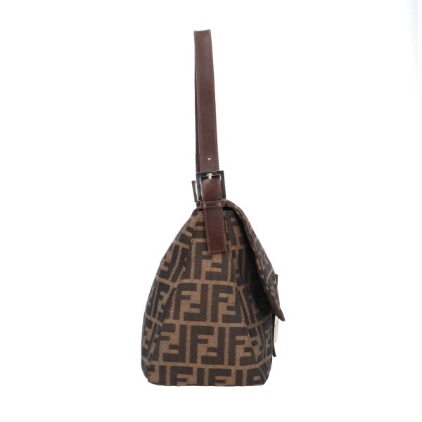 brb02110000007805 4 Fendi Mamma Bucket Zucca Nylon Shoulder Bag Brown