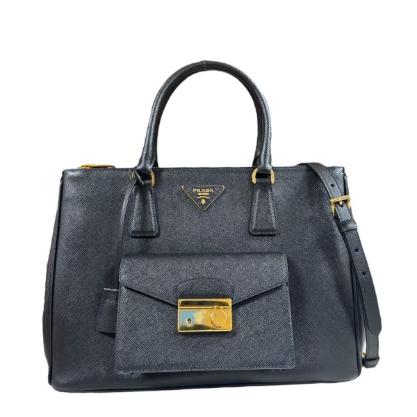 brb02180000006553 1 Prada Saffiano Shoulder Bag Black